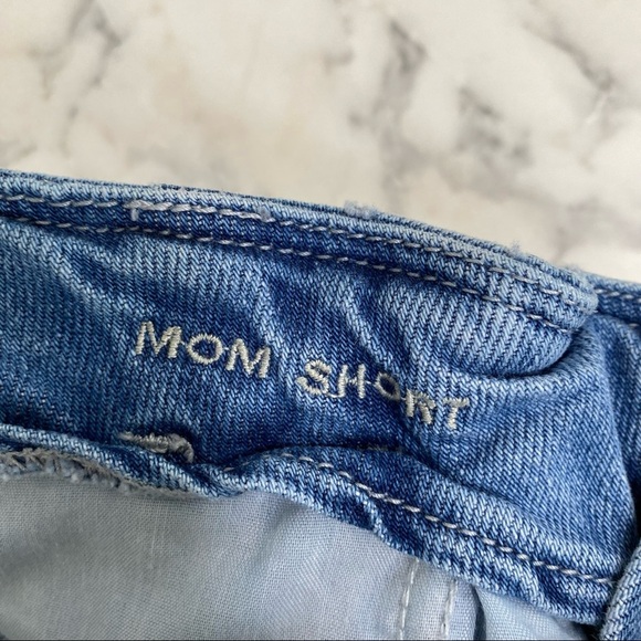 AEO mom short 100% cotton paperbag denim shorts light wash high rise size 6 - Picture 11 of 12